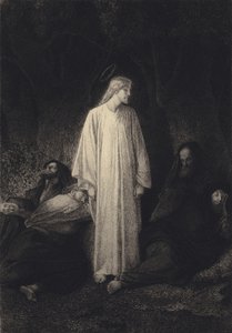 Jesus e os discípulos adormecidos de after Albert Robida
