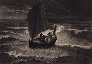 Jesus dormindo durante a tempestade