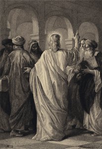 Jesus conversa com os doutores de after Albert Robida
