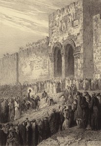 Jesus entrando em Jerusalém de after Albert Robida