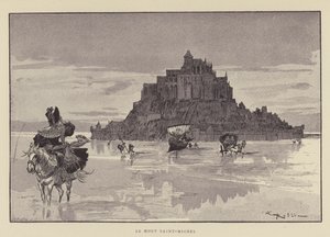Mont Saint-Michel de after Albert Robida