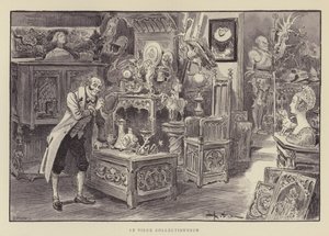 O colecionador antigo de after Albert Robida
