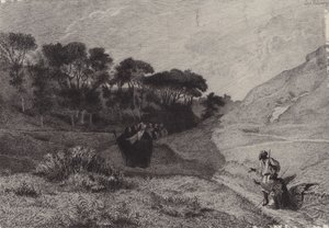 Os dois homens cegos de Jericó de after Albert Robida