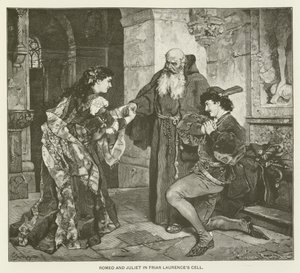 Romeu e Julieta em Friar Laurence Cell de after Carl Ludwig Friedrich Becker