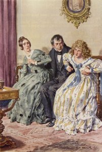 Ilustração para Martin Chuzzlewit de after Charles Edmund Brock