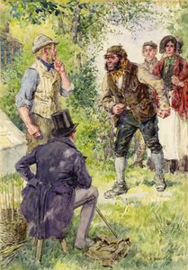 Ilustração para o caminho além de Jeffery Farnol de after Charles Edmund Brock