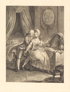 Dame a sa toilette de after Charles Eisen