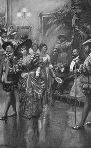 Baile de fantasia do Instituto Real de Pintores em aquarela, 19 de maio de 1885