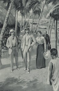 Robert Louis Stevenson e seus amigos chegam em Samoa
