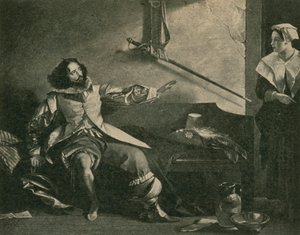 Charles Dickens como o capitão Bobadil, em cada homem em seu humor de after Charles Robert Leslie