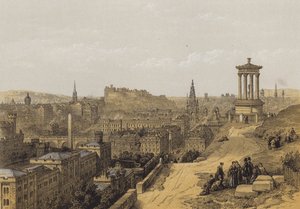 Edimburgo do monte de Calton (chromolitho)