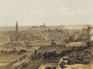 Vista de Edimburgo do castelo (chromolitho)
