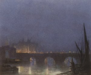 Um noturno da ponte de Londres