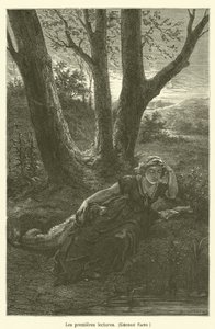 As primeiras leituras, George Sand de after Emile Antoine Bayard
