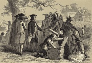 Tratado de Penns com os índios de after Felix Octavius Carr Darley
