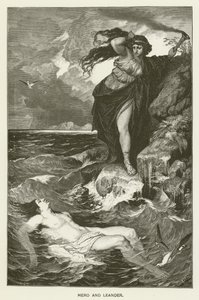 Herói e Leander de after Ferdinand Keller