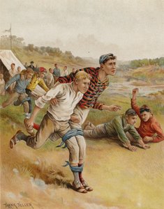 Uma corrida de três pernas (cromolitro) de after Frank Feller