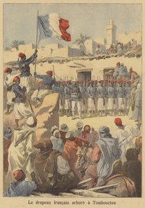 Levantamento da bandeira francesa em Timbuktu