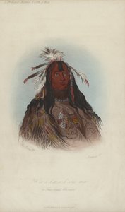 Co-ah, co-ah, cotes-min, um guerreiro de cabeça chata (aquatint)