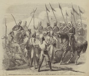 Sepoys Mutinous, com pilhagem, surpreendido por um partido de HM 9 Lancers, perto de Delhi de after George Francklin Atkinson