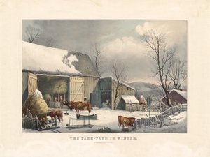 O pátio da fazenda no inverno de after George Henry Durrie