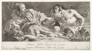 Veneza recebendo a homenagem de Netuno de after Giovanni Battista Tiepolo Giovanni Domenico Tiepolo