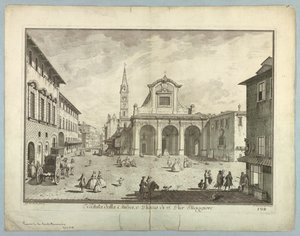 Vista de Florença, Placa de "Escolha da XXIV Vistas dos principais bairros, praças, igrejas e palácios da cidade de Florença"