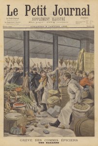 Uma briga durante uma greve de balconistas