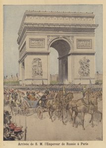 Chegada do czar Nicolau II da Rússia em Paris