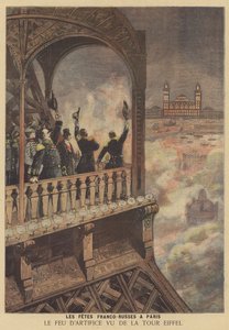 Celebrações em Paris comemorando a aliança franco-russa