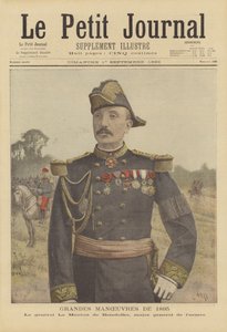 Grandes manobras do exército francês de 1895. General O Carneiro de Boisdeffre