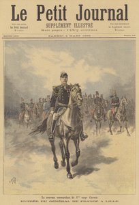 General de France, novo comandante do 1º Corpo do exército francês, entrando em Lille