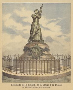 Monumento comemorativo do centenário do Savoy tornando-se parte da França