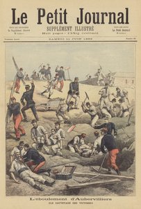 Resgate das vítimas do deslizamento de terra em Aubervilliers