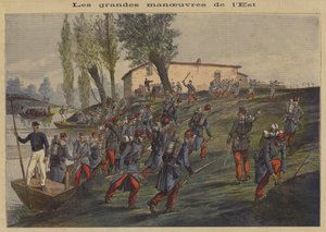 O exército francês em manobras no leste do país