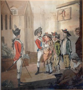 Exército Britânico, Partido Recrutamento Britânico, 1780 de after Henry William Bunbury