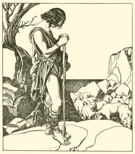 Sir Lamorack reúne os porcos de Sir Nabon de after Howard Pyle