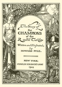 Página de título da história dos campeões da mesa redonda de after Howard Pyle