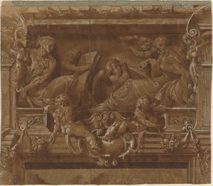 Profeta e Sibila de after Jacopo Zanguidi Italian 16th Century called Bertoia
