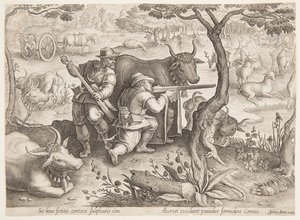 Caça ao veado de after Jan van der Straet, called Stradanus