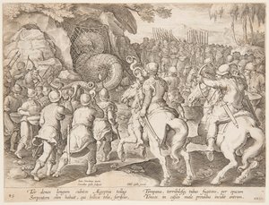 Aprisionando a serpente de after Jan van der Straet, called Stradanus