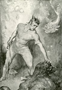 Beowulf corta a cabeça de Grendel