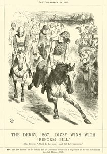 O Derby, 1867, Dizzy vence com Reform Bill de after John Tenniel