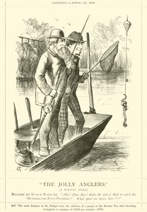 Os pescadores alegres, um idílio de férias de after John Tenniel