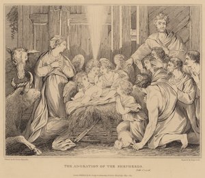 A adoração dos pastores, Luke de after Joshua Reynolds