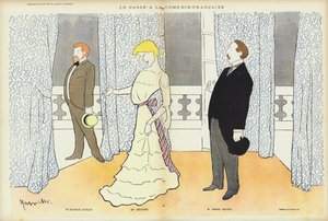 Atores que aparecem em The Pass na Comédie-Francaise, ilustração para Le Rire
