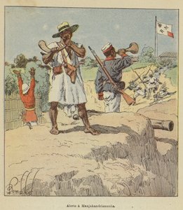 Alerte à Manjakandrianomba de after Louis Charles Bombled