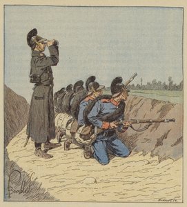 Bavarian na trincheira de after Louis Charles Bombled