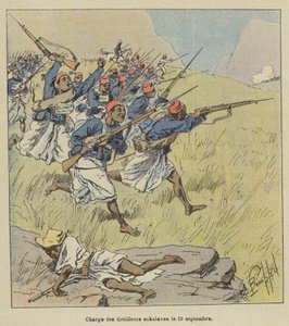 Carregamento dos skirmishers de sakalave no dia 19 de setembro de after Louis Charles Bombled