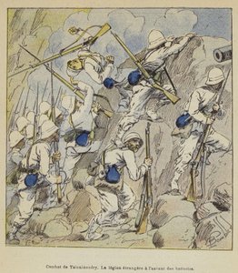 Combate de Tsinainondry, a Legião Estrangeira das Baterias de after Louis Charles Bombled